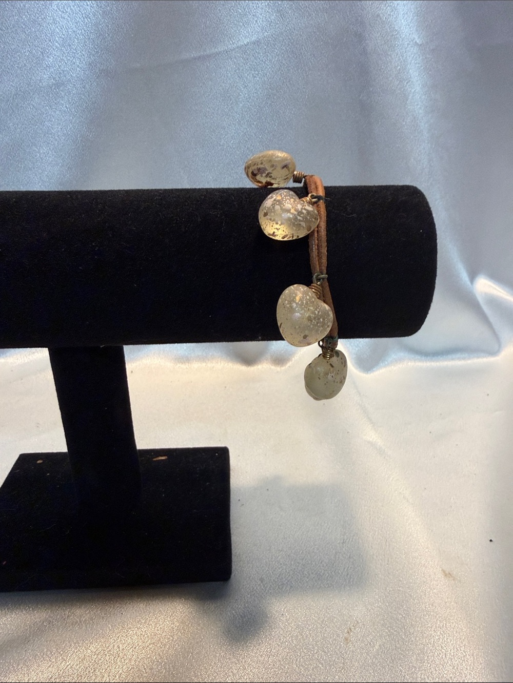 The Limited Gold Heart Charm Leather Wrap Bracelet - Women's Jewelry